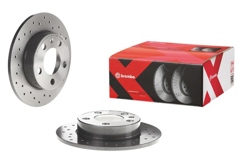 Mazda 3 Brake Rotor (1) - Rear - Brembo OE - Premium Xtra Cross Drilled UV Coated - `04-`13 Mazda 3 Brake Rotor (1) - Rear - Brembo OE - Premium Xtra Cross Drilled UV Coated - `04-`13